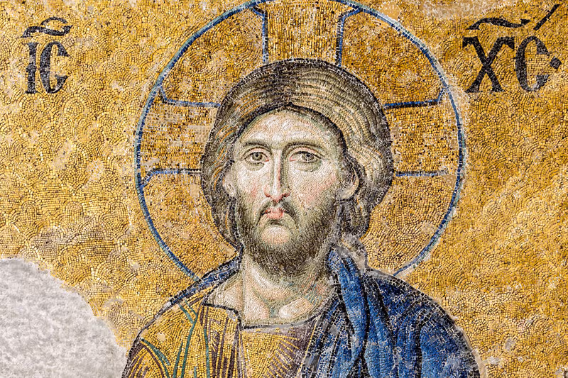 Deësis-Mosaik in der oberen Galerie der Hagia Sophia